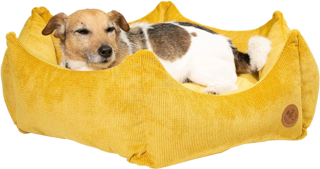 Pfotenfreunde Hundebett Krone L - Gelb 4 Pfotenfreunde Hundebett Krone L - Gelb – Bild 4