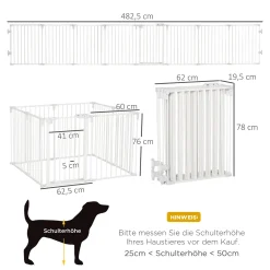 PawHut Welpenauslauf Freigehege Für Hund Schutzgitter Mit Tür Kaminschutzgitter Flexible Klappbar 8 Paneele Je 60 X 76 Cm Weiß 11 PawHut Welpenauslauf Freigehege Für Hund Schutzgitter Mit Tür Kaminschutzgitter Flexible Klappbar 8 Paneele Je 60 X 76 Cm Weiß -Garten- & Gewächshäuser Geschäft 80d862401e011063eec910e6cf4c206c