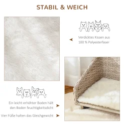 PawHut Haustiersofa Hundebett Rattan Mit Kissen Vier Füßen Haustierbett Katzenbett Hundekorb Hundesofa Für Kleine Hunde Hellgrau+Weiß 70,5 X 40 X 37,5 Cm 14 PawHut Haustiersofa Hundebett Rattan Mit Kissen Vier Füßen Haustierbett Katzenbett Hundekorb Hundesofa Für Kleine Hunde Hellgrau+Weiß 70,5 X 40 X 37,5 Cm -Garten- & Gewächshäuser Geschäft 80f319f39fc71a50b92cf1743ddb3bed