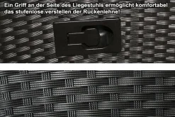 KMH® 2er Set Polyrattan-Liegestühle *BOB* Schwarz Kissen: Grau -Garten- & Gewächshäuser Geschäft 81086fa60a1bedc3b0a2f67bd2bab80a