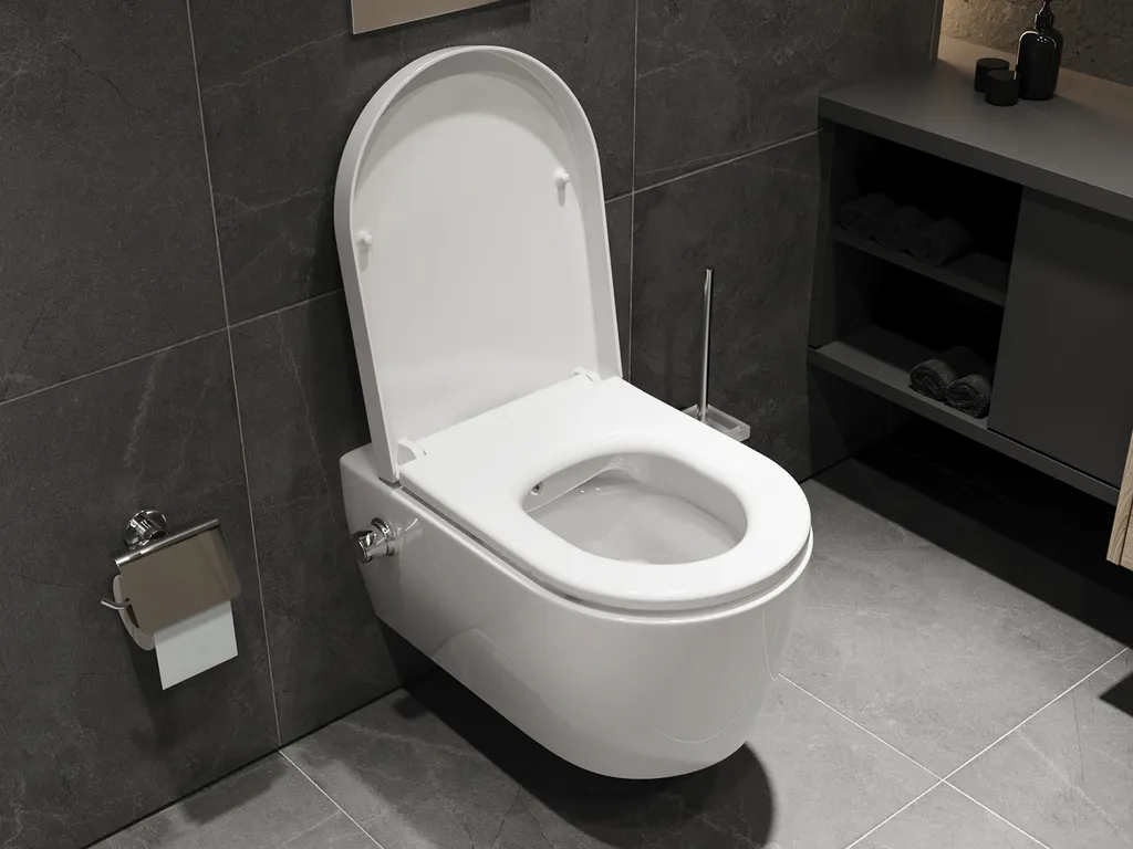 SSWW Taharet WC Inkl. Armatur Und Abnehmbarer Softclose Sitz Dusch-WC Hänge-WC Toilette Mit Bidet-Funktion Hygienisch Alpha Spülrandlos 540 X 360 X 330 Mm 4 SSWW Taharet WC Inkl. Armatur Und Abnehmbarer Softclose Sitz Dusch-WC Hänge-WC Toilette Mit Bidet-Funktion Hygienisch Alpha Spülrandlos 540 X 360 X 330 Mm – Bild 4