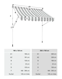 Gardinia Klemm-Markise Föhr Beige-weiß 250 X 150 Cm 8 Gardinia Klemm-Markise Föhr Beige-weiß 250 X 150 Cm -Garten- & Gewächshäuser Geschäft 816e09fb7796f88f969a661a6aabdcbf