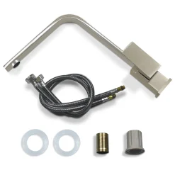 Tonerkingdom Wasserhahn Küchenarmatur 304 Edelstahl Quadratische Spüle Mischbatterie Küchenarmatur Mit Schwenkbarem Auslauf Deck Mount -Garten- & Gewächshäuser Geschäft 81b8c5fa6bfc7da319565a6fcedcc7a8