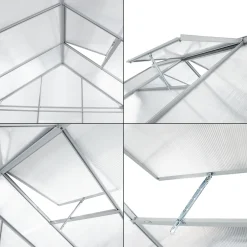 En.casa Gewächshaus Oisterwijk Glashaus Mit Fundament 190 X 190 Cm Gartengewächshaus Treibhaus Pavillon Aus Hohlkammerplatten -Garten- & Gewächshäuser Geschäft 81d66a438d1bc323cfc66d0ad02114f4