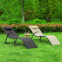 SoBuy OGS45-SCH Sonnenliege Klappbar Gartenliege Relaxstuhl Liegestuhl Mit Kopfkissen Klappliege Schwarz Belastbarkeit 150 Kg BHT Ca: 60x69x173cm -Garten- & Gewächshäuser Geschäft 81e31ca43b01495aed5cb0e53786a75b