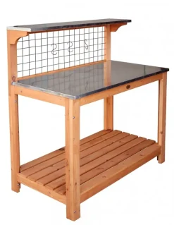 Pflanztisch Habau Mit Verzinkter Arbeitsplatte Groß 101x55x117cm
