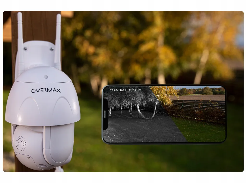 Overmax 1080P Außen WLAN PTZ Dome Audio Überwachungskamera, 4X Digital Zoom, Personenerkennung, Alarm, IP66, Nachtmodus 50m 7 Overmax 1080P Außen WLAN PTZ Dome Audio Überwachungskamera, 4X Digital Zoom, Personenerkennung, Alarm, IP66, Nachtmodus 50m – Bild 7