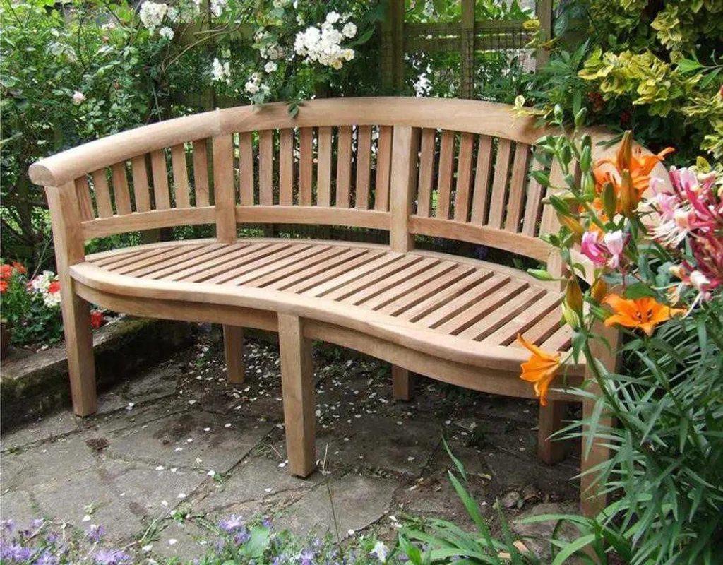 Teako Design Bananenbank Avellino Teak Massivholz 2 Teako Design Bananenbank Avellino Teak Massivholz – Bild 2