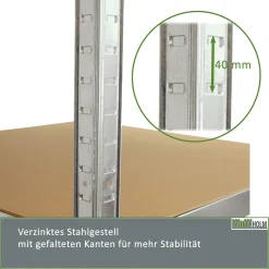 Baumarktplus XL Schwerlastregal 180x120x60 Cm Lagerregal 875 Kg Traglast -Garten- & Gewächshäuser Geschäft 830382cffe050a00e9c2365a7b9f428e
