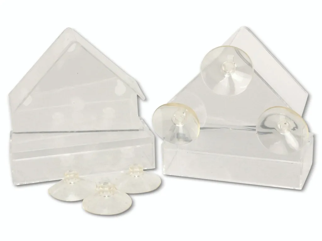 ProGarden Vogelhäuschen Futterhäuschen Futterstation Transparent Mit Saugnäpfen Für Fensterscheiben 15x15x6 Cm 3 ProGarden Vogelhäuschen Futterhäuschen Futterstation Transparent Mit Saugnäpfen Für Fensterscheiben 15x15x6 Cm – Bild 3