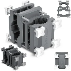 KESSER® Premium Sonnenschirmhalter Universal Balkongeländer - Schirmständer Für Eckige Und Runde Schirme | Balkon Terrasse Sonnenschirm Halterung Hohe Flexibilität | Starke Klemmkraft, Farbe:Anthrazit / Grau