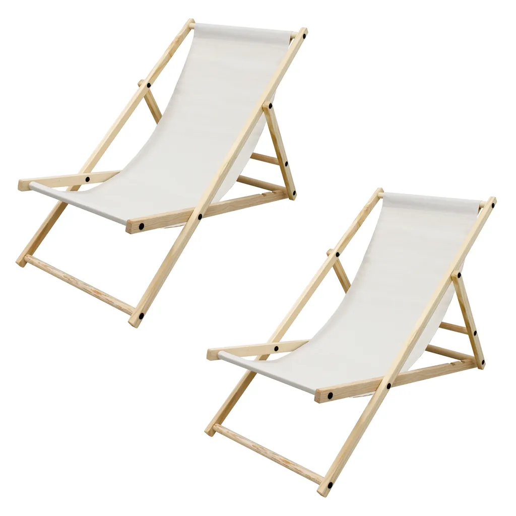 ECD Germany 2er Set Liegestuhl, Beige, Aus Holz, Belastbar Bis 120kg, Klappbar, 3 Liegepositionen, Gartenliege Sonnenliege Relaxliege Strandstuhl Für Garten, Terrasse Und Balkon 1 ECD Germany 2er Set Liegestuhl, Beige, Aus Holz, Belastbar Bis 120kg, Klappbar, 3 Liegepositionen, Gartenliege Sonnenliege Relaxliege Strandstuhl Für Garten, Terrasse Und Balkon