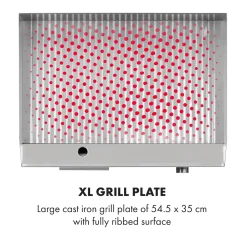Klarstein Grillmeile 3000R Pro Gusseisen Grillplatte Elektrisch, Grillfläche: 54,5 X 35 Cm (geriffelt), Stufenlos 50-300 °C, 3000 Watt, Profi Elektrogrill Mit Spritzschutz, Edelstahl 12 Klarstein Grillmeile 3000R Pro Gusseisen Grillplatte Elektrisch, Grillfläche: 54,5 X 35 Cm (geriffelt), Stufenlos 50-300 °C, 3000 Watt, Profi Elektrogrill Mit Spritzschutz, Edelstahl -Garten- & Gewächshäuser Geschäft 836d61ed5fc143adf6201cdd094a47ed