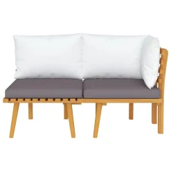 VidaXL 2-tlg. Garten-Lounge-Set Mit Kissen Massivholz Akazie -Garten- & Gewächshäuser Geschäft 8385d3fbc872459d662ebb0d44f555fe