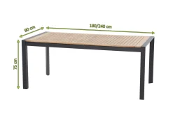 Siena Garden Zurigo Auszietisch 180/240x90cm Teakholz / Anthrazit -Garten- & Gewächshäuser Geschäft 83c799733281d248fb2a735bca7df9d5