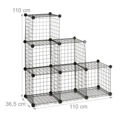 Relaxdays Regalsystem Drahtgitter 6 Fächer 13 Relaxdays Regalsystem Drahtgitter 6 Fächer -Garten- & Gewächshäuser Geschäft 83eea8709162212cb98359967a41762a