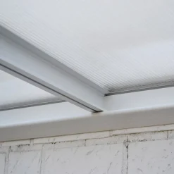 HOME DELUXE - Terrassenüberdachung 618 X 303 X 226 / 278 Cm Weiß Terrassendach Überdachung Carport -Garten- & Gewächshäuser Geschäft 8453ef3cd4797aff53e296cca7c3206f