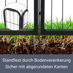 Juskys Welpenauslauf Plus 160 X 160 X 80 Cm – Welpenlaufstall 8-teilig Aus Metall – Freigehege Mit Tür – Welpengitter Für Hunde, Hasen & Kleintiere -Garten- & Gewächshäuser Geschäft 84890db8656f47388383e660b453cd7d