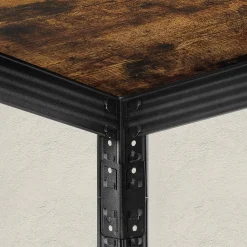 SONGMICS Bücherregal, Schwerlastregal, Küchenregal, Lagerregal, Standregal, 5 Ablagen, 150 X 37 X 37 Cm, Bis 400 Kg Belastbar, Verstellbare Ablagen, Industrie-Design, Vintagebraun-schwarz GLR037B01 -Garten- & Gewächshäuser Geschäft 84c7150dc31bf83c6a3cbb4a307f3fed