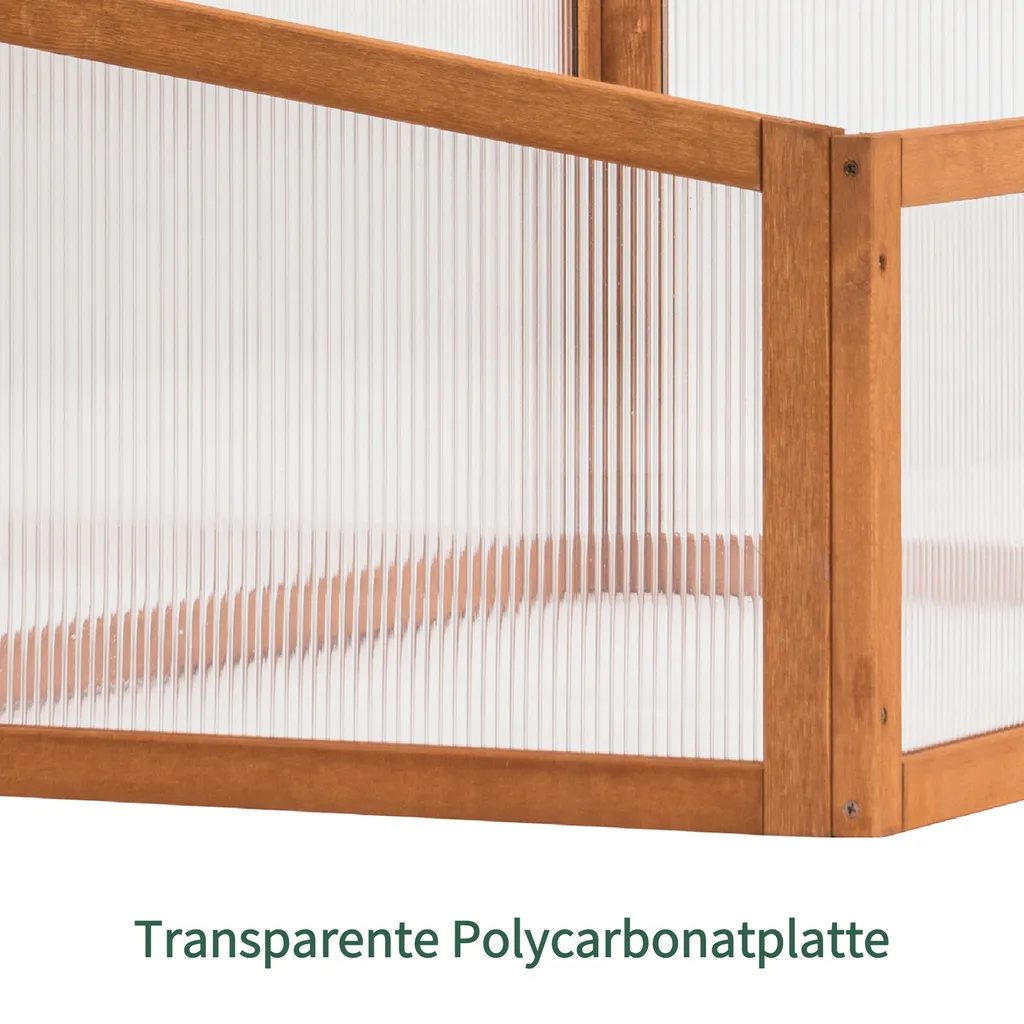 MCombo Frühbeet Gewächshaus Treibhaus Frühbeetkasten Aufsatz Pflanzenbeet Holz 0698 7 MCombo Frühbeet Gewächshaus Treibhaus Frühbeetkasten Aufsatz Pflanzenbeet Holz 0698 – Bild 7