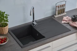 Respekta Mineralite Einbauspüle Houston 80x50 Cm - Schwarz -Garten- & Gewächshäuser Geschäft 852b31c4a96e04fe37fe464d1ca9b77f