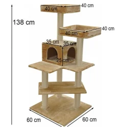 Nanook Kratzbaum Findus Beige 138 X 60 X 60 Cm -Garten- & Gewächshäuser Geschäft 85380ca51ecf443a66a9fc15d70f0659