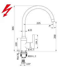 Homelody Niederdruck Küchenarmatur Aus Messing Wasserhahn Küche 360° Drehbar Niederdruck Spültischarmatur Mischbatterie Küche Chrom Armatur Für Boiler -Garten- & Gewächshäuser Geschäft 853a1a5891a982327857929dcebaaa99