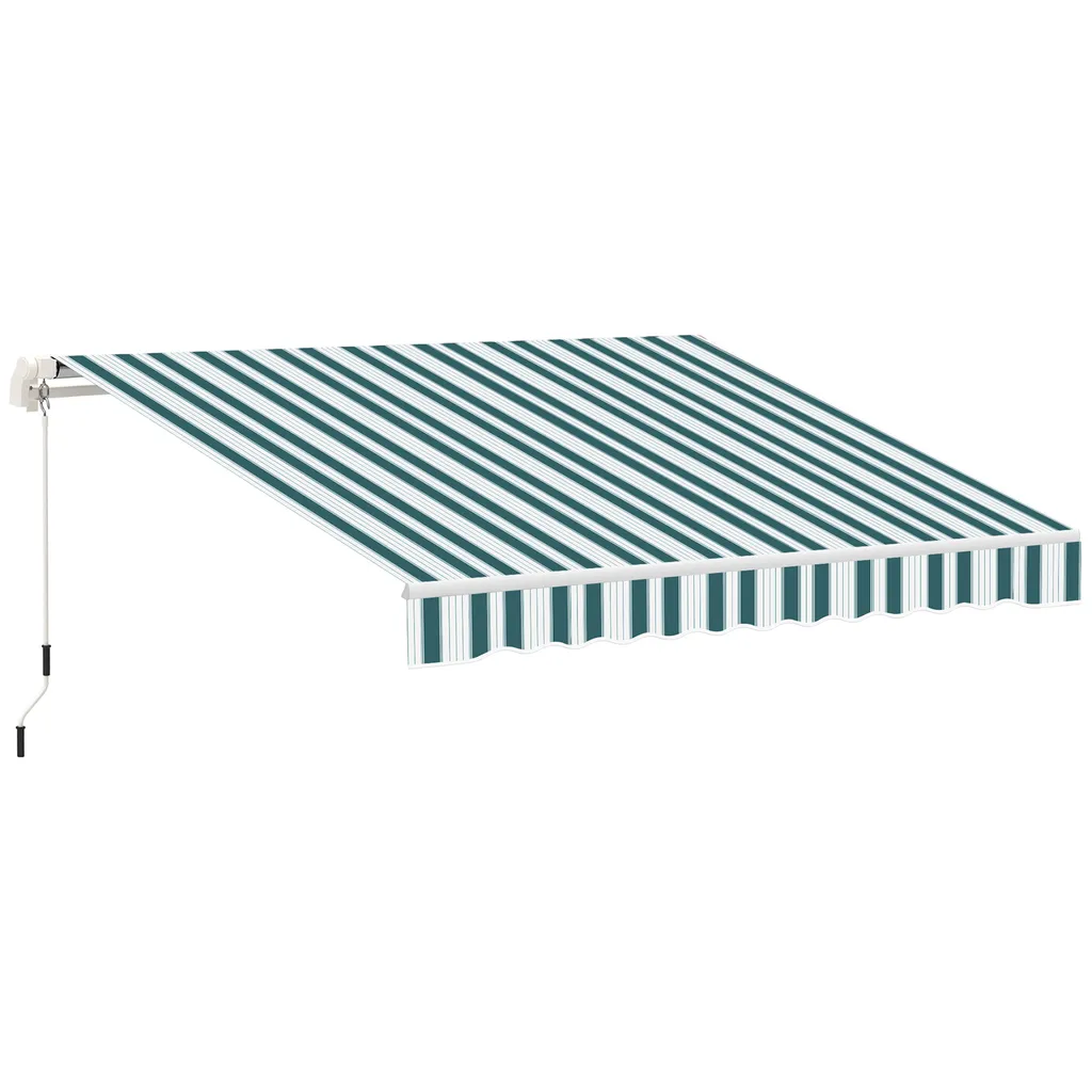 Outsunny Manuelle Gelenkarmmarkise 395 Cm Markise Mit Handkurbel Balkonmarkise Sonnenschutz Wandmontage Balkon Alu Weiß+Grün 395 X 245 Cm 1 Outsunny Manuelle Gelenkarmmarkise 395 Cm Markise Mit Handkurbel Balkonmarkise Sonnenschutz Wandmontage Balkon Alu Weiß+Grün 395 X 245 Cm