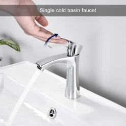 Aihom Bad Kaltwasser Standventil Armatur Wasserhahn Chrom Badarmaturen Mit Anschlussschlauch Waschtischarmatur Für Badzimmer -Garten- & Gewächshäuser Geschäft 857d475123d3eaba7c892be333092f09