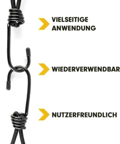 PRETEX Spanngummi Mit Haken - Set Mit 25 Stück X 13cm Expander Mit Öse - Hochbelastbare Gummispanner Perfekt Als Planenspanner Für Camping Oder Zur Transportsicherung Für Anhänger, Schwarz 9 PRETEX Spanngummi Mit Haken - Set Mit 25 Stück X 13cm Expander Mit Öse - Hochbelastbare Gummispanner Perfekt Als Planenspanner Für Camping Oder Zur Transportsicherung Für Anhänger, Schwarz -Garten- & Gewächshäuser Geschäft 85af5e08c5f01c24c45ff430827b50e7