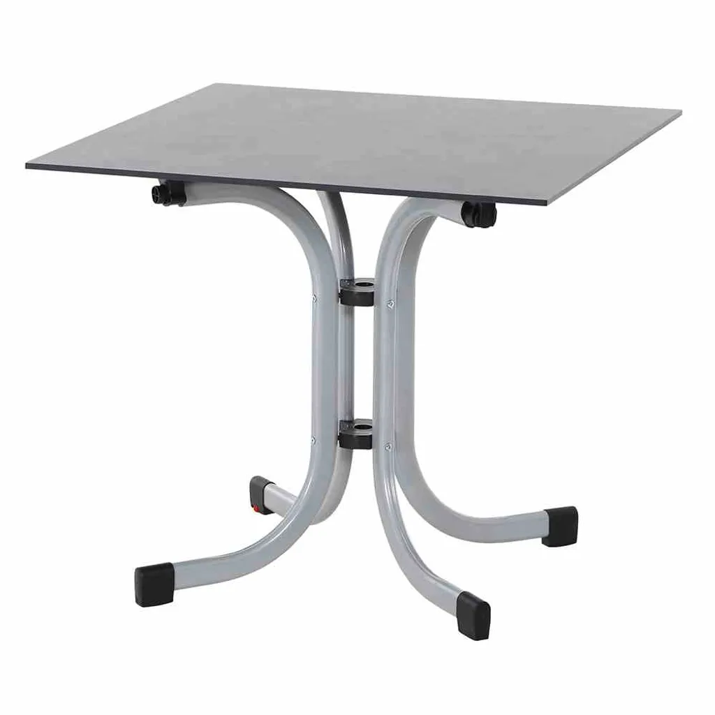 SIENA GARDEN Sola Klapptisch 80x80 Cm, Silber K95706 1 SIENA GARDEN Sola Klapptisch 80x80 Cm, Silber K95706