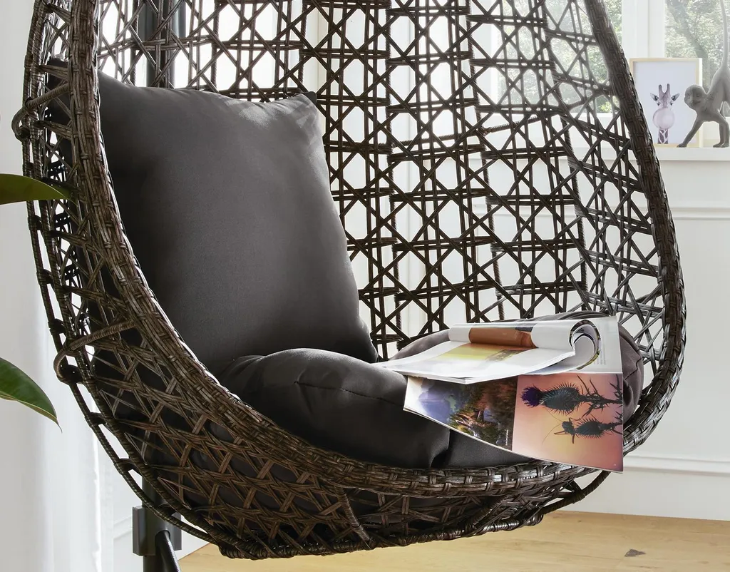 DESTINY Coco Bella Braun-Grau Hängesessel Polyrattan Hängekorb Hängestuhl 4 DESTINY Coco Bella Braun-Grau Hängesessel Polyrattan Hängekorb Hängestuhl – Bild 4