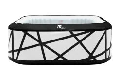 MSPA Premium SOHO Whirlpool, Silber/schwarz, Rhino-Tech, 185x185x68 Cm / 930L, Inkl. Fernbedienung, Für Bis Zu 6 Personen