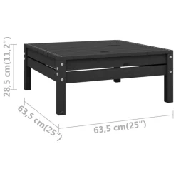 VidaXL Garten Fußhocker Schwarz Kiefer Massivholz -Garten- & Gewächshäuser Geschäft 860f808c611d156b41429fad68655395