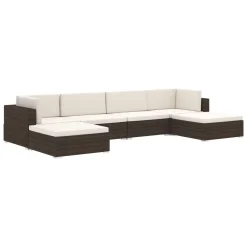 VidaXL Modular-Fußhocker 1 Stk. + Auflagen Poly Rattan Grau -Garten- & Gewächshäuser Geschäft 861cb124b60e9fac924c77e6fe149d4e