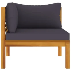VidaXL 2-tlg. Sofa-Set Mit Dunkelgrauen Kissen Akazie Massivholz -Garten- & Gewächshäuser Geschäft 863fae6fc5dbcd70c2898cb2d16ba53f