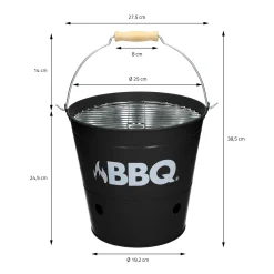 ECD Germany Grilleimer Ø 25cm Mit Grillrost Und Tragegriff, Eimergrill Aus Edelstahl In Matt Schwarz, Minigrill Mit Belüftung, Campinggrill Holzkohlegrill BBQ Grill Picknickgrill Grillkübel Feuerkübel 12 ECD Germany Grilleimer Ø 25cm Mit Grillrost Und Tragegriff, Eimergrill Aus Edelstahl In Matt Schwarz, Minigrill Mit Belüftung, Campinggrill Holzkohlegrill BBQ Grill Picknickgrill Grillkübel Feuerkübel -Garten- & Gewächshäuser Geschäft 8646925eee655da16f0220903d94dee9