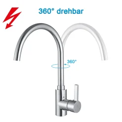 Homelody Niederdruck Küchenarmatur Aus Messing Wasserhahn Küche 360° Drehbar Niederdruck Spültischarmatur Mischbatterie Küche Chrom Armatur Für Boiler -Garten- & Gewächshäuser Geschäft 86506a1b375af847d390e31fef35d3b2