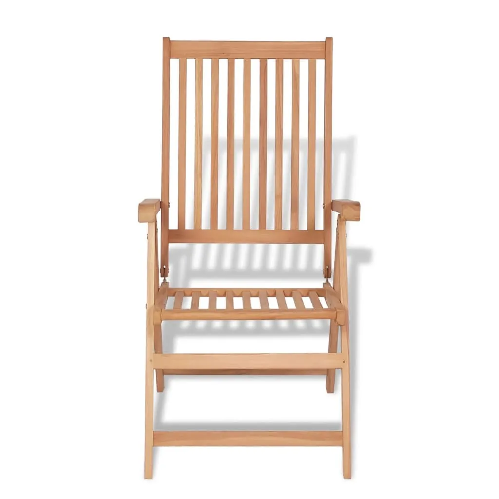 VidaXL Verstellbare Gartenstühle 2 Stk. Massivholz Teak 4 VidaXL Verstellbare Gartenstühle 2 Stk. Massivholz Teak – Bild 4