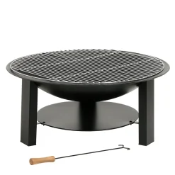 BBQ-Toro Gusseisen Feuerschale | Ø 75 Cm | Feuerstelle Mit Funkenschutz