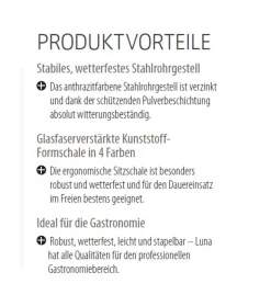 Best Freizeitmöbel Stapelsessel Luna Anthrazit/anthrazit -Garten- & Gewächshäuser Geschäft 86a664bb14cced9b5089784560d5aebe