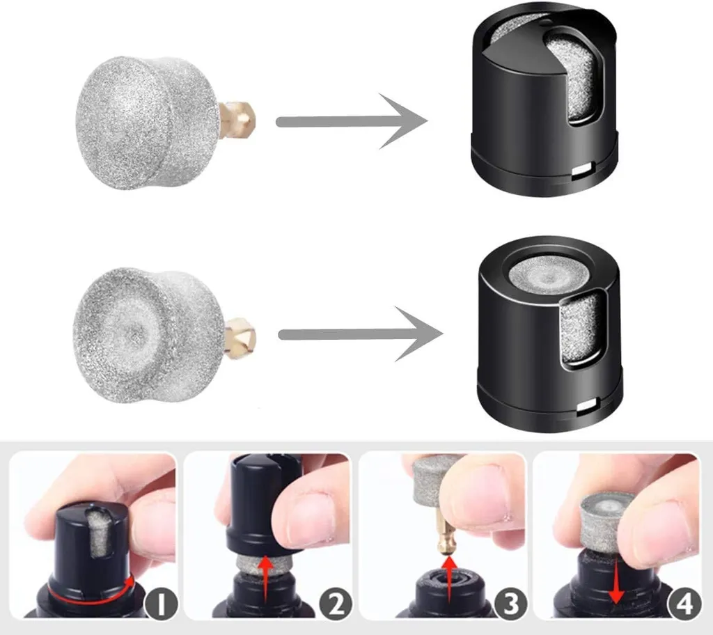 Pecute Krallenschleifer Für Hunde Und Katzen,elektrischer Krallenschneider, 2 Geschwindigkeit USB Aufladbar,Superleise,mit 2 Schleifköpfen (schwarz) 5 Pecute Krallenschleifer Für Hunde Und Katzen,elektrischer Krallenschneider, 2 Geschwindigkeit USB Aufladbar,Superleise,mit 2 Schleifköpfen (schwarz) – Bild 5