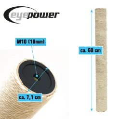 Eyepower 60 Cm Sisalstamm Für Katzen Kratzbaum - M10 Sisal Ersatzstamm - Katzenbaum 8 Eyepower 60 Cm Sisalstamm Für Katzen Kratzbaum - M10 Sisal Ersatzstamm - Katzenbaum -Garten- & Gewächshäuser Geschäft 86ad0a7d17c3dbba6425739461d6454a