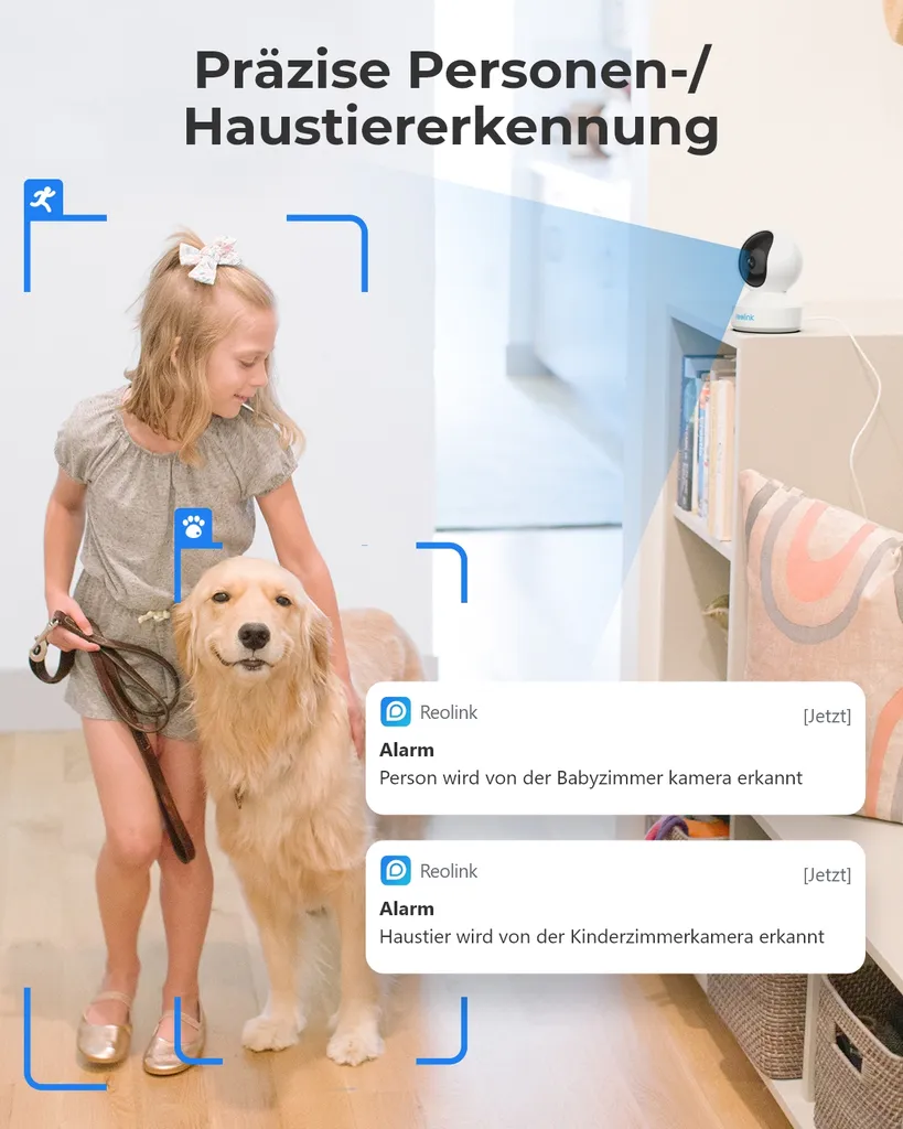 Reolink 4MP PT Indoor Überwachungskamera Innen, 355° Schwenk- / 50° Neigung, Automatische Verfolgung, 2,4Ghz Und 5Ghz WLAN IP Kamera, 2-Wege-Audio, Home Und Baby Monitor Mit Bewegungserkennung, Personen Und Haustiere Erkennen, E1 Pro 10 Reolink 4MP PT Indoor Überwachungskamera Innen, 355° Schwenk- / 50° Neigung, Automatische Verfolgung, 2,4Ghz Und 5Ghz WLAN IP Kamera, 2-Wege-Audio, Home Und Baby Monitor Mit Bewegungserkennung, Personen Und Haustiere Erkennen, E1 Pro – Bild 10
