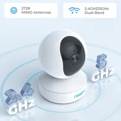 Reolink 5MP PTZ Überwachungskamera WLAN Kamera Innen, 355°/50° Schwenkbare WiFi IP Kamera Indoor Mit 3X Optischem Zoom, 2,4/5 GHz WiFi, Mensch/Haustiererkennung, 2-Wege-Audio, E1 Zoom -Garten- & Gewächshäuser Geschäft 86bd75faf893a0f159cd0f24576e421b