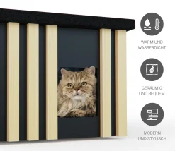 Outentin® Katzenhütte - Stilvolles, Modernes Katzenhaus Für Große & Kleine Katzen - Wasserdicht, Winterfest, Gut Isoliert - Für Drinnen & Draußen - Gartenhütte, Katzenhöhle - 56 X 47,5 X 32 Cm 10 Outentin® Katzenhütte - Stilvolles, Modernes Katzenhaus Für Große & Kleine Katzen - Wasserdicht, Winterfest, Gut Isoliert - Für Drinnen & Draußen - Gartenhütte, Katzenhöhle - 56 X 47,5 X 32 Cm -Garten- & Gewächshäuser Geschäft 86c938ad51e16a9361e68b65a434cca7