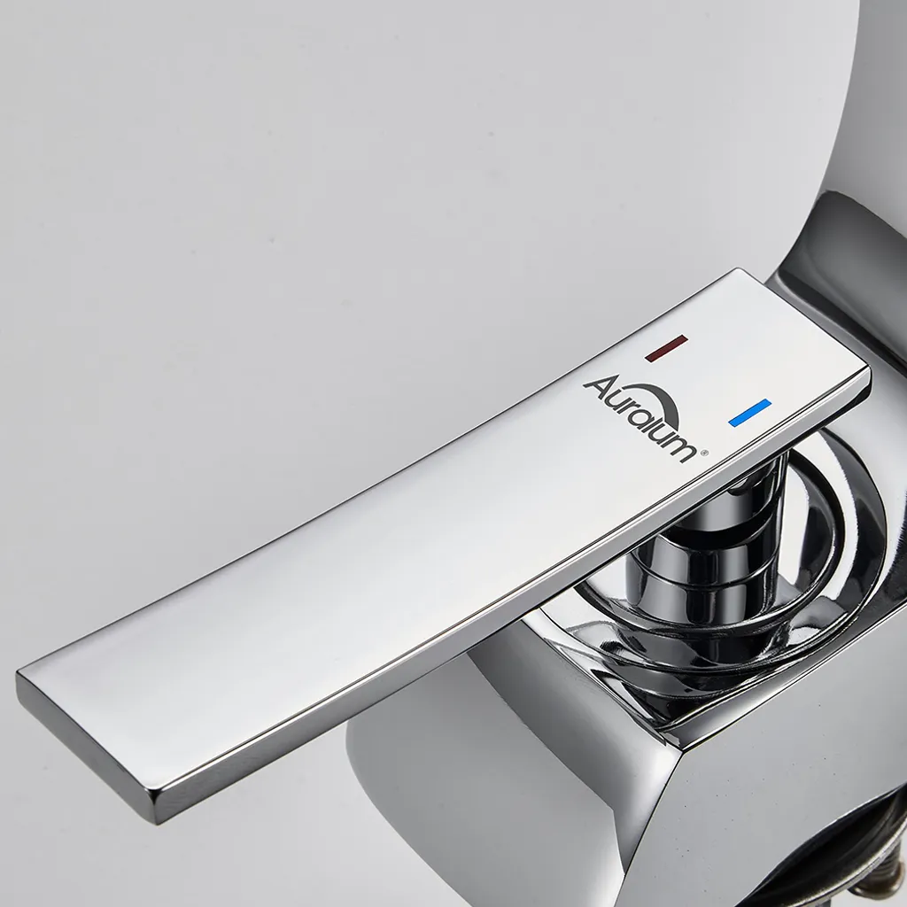 AURALUM Wasserhahn Bad Gebogener Wasserhahn Chrom Wasserhahn Galvanisieren Von 3 Schichten 3 AURALUM Wasserhahn Bad Gebogener Wasserhahn Chrom Wasserhahn Galvanisieren Von 3 Schichten – Bild 3