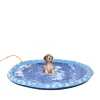 PawHut 170 Cm Splash Sprinkler Pad Für Hunde Spritz Wasserspiel Matte Wassersprinkler Anti-Rutsch Outdoor PVC Blau
