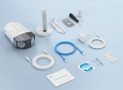 Reolink 4K Dual-Lens WLAN Überwachungskamera Aussen, 180° Ultra-Weitwinkel, Person-/Fahrzeug-/Haustier-Erkennung, 2,4/5 GHz WiFi, Farbnachtsicht, 2-Wege-Audio, Duo 2 WiFi -Garten- & Gewächshäuser Geschäft 879f4efde71327f53e2395ff70c2027e