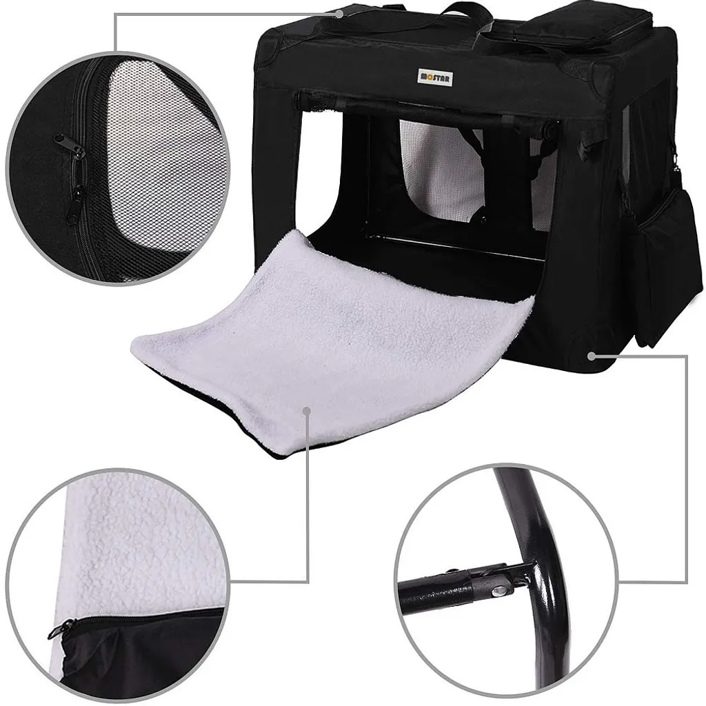 Mucola Hundebox L - 70 X 50 X 52 Cm Transportbox Hundetransportbox Faltbar Katzentransportbox Hundetasche 2 Mucola Hundebox L - 70 X 50 X 52 Cm Transportbox Hundetransportbox Faltbar Katzentransportbox Hundetasche – Bild 2